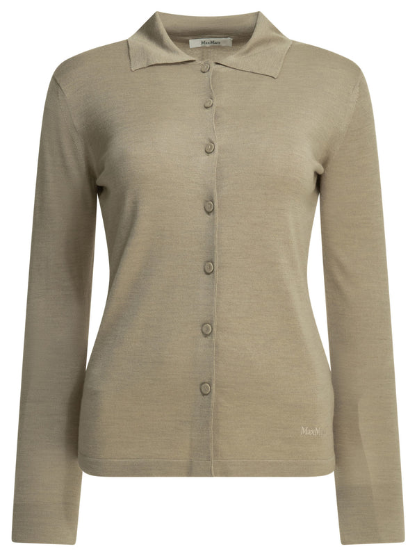 Silk Blend Cardigan Knitwear Beige