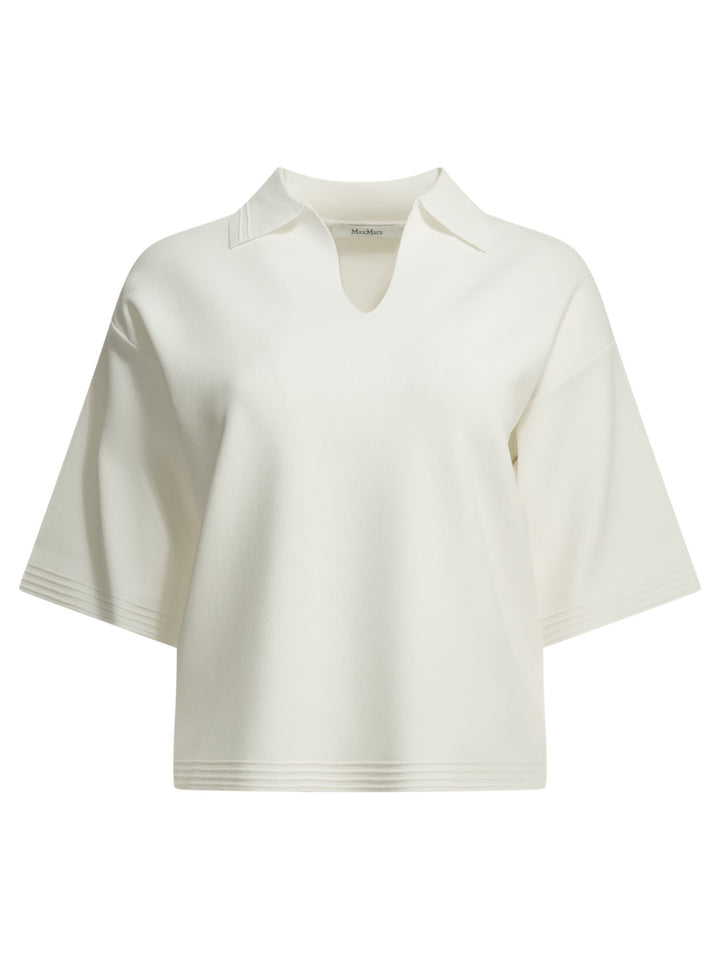 Max Mara Pure Polo Shirt Without Buttons Polo shirts - Bianco | ef7825186a661f1394fdd8708f42b2d3689997ed