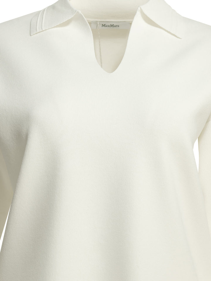 Max Mara Pure Polo Shirt Without Buttons Polo shirts - Bianco | 60365d8da2838a3114038e8eb589cc3b383638c8