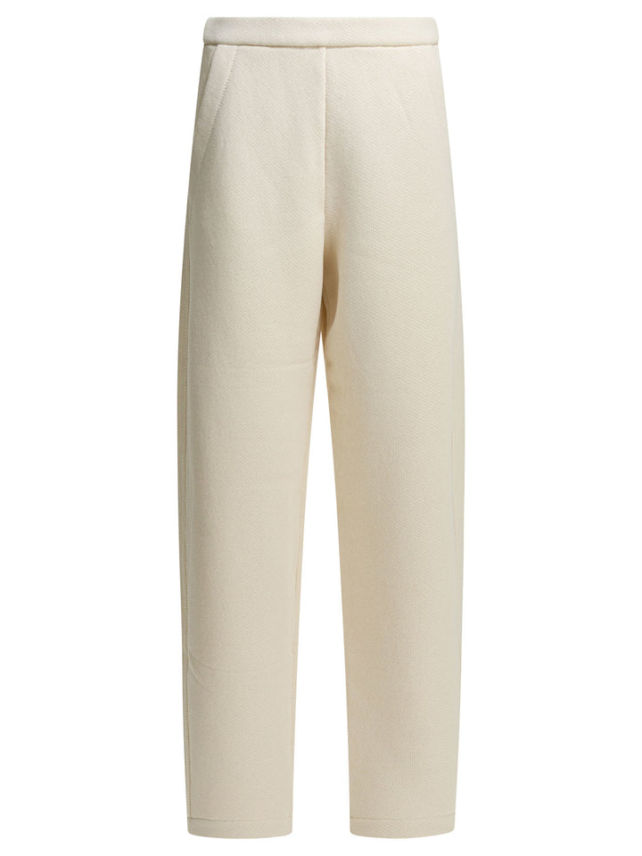 Max Mara Pure Dente Trousers - Bianco | 998a2fd1b6a3056162fdf0aeacff51b6a8014fe0