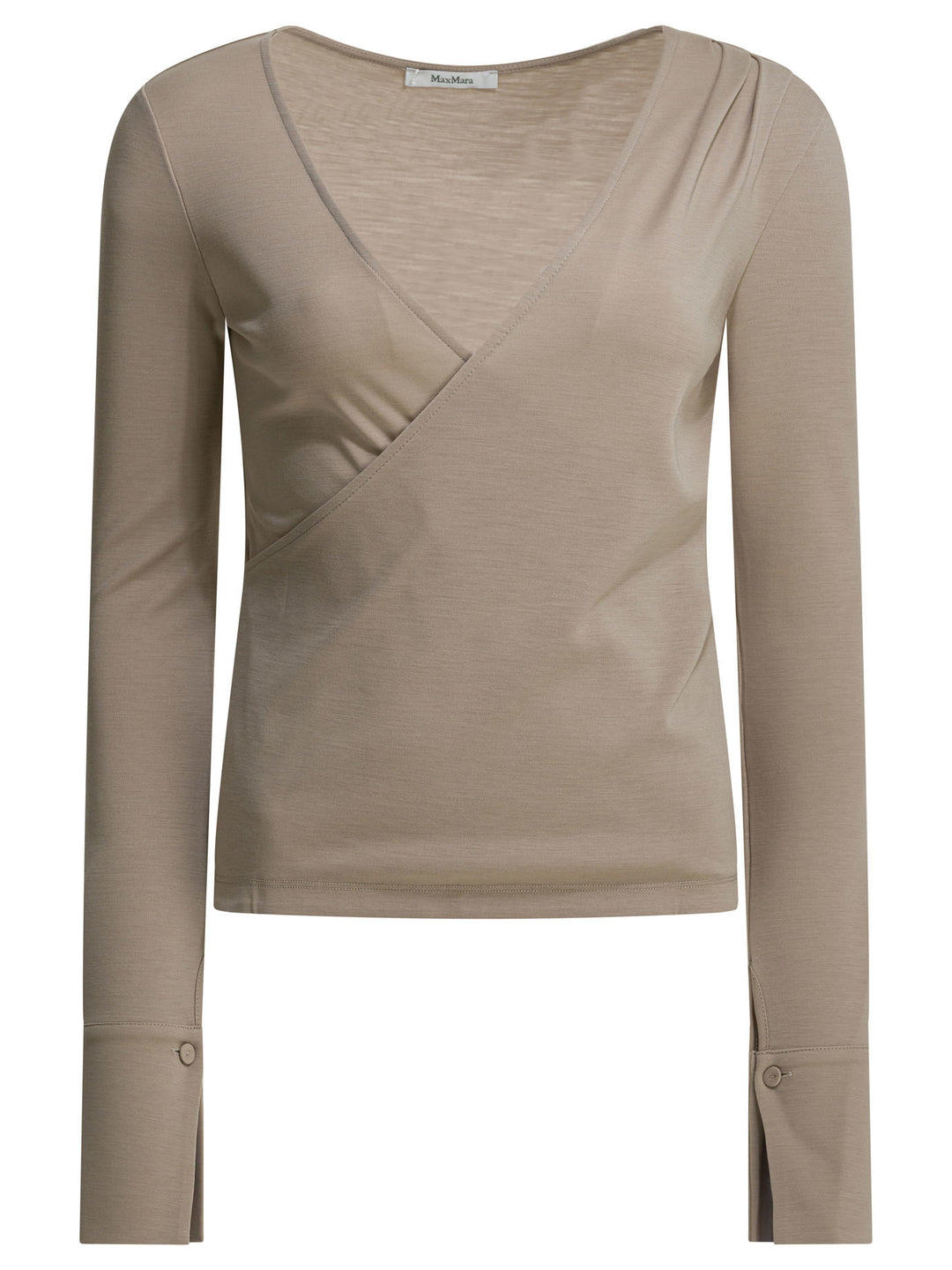 Max Mara Pure Virgin Wool V-Neck Sweater Knitwear - Beige | f53265917cff410b548d89a8ce3a18615c50fcb2