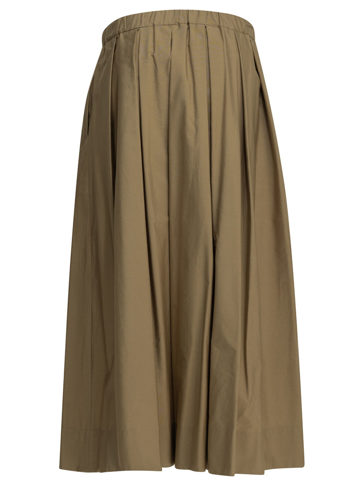 Max Mara S Long A-Line Skirt Gonne - Beige | c02668edb5be888f9a838663ddf1901a6ef761c3
