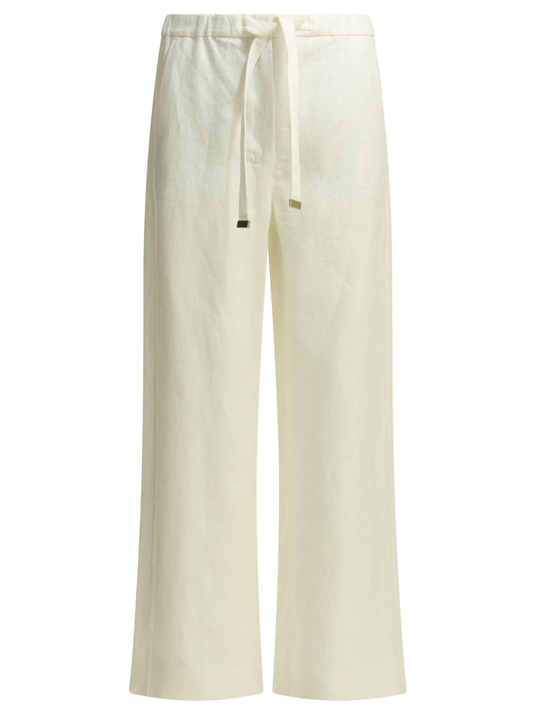 Max Mara S Casual Linen Pants Trousers - Bianco | 0a2ba9f2366b0369a4aee676158423553ab9b5e6