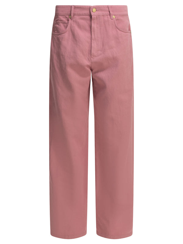Casual Cotton Linen Pants Trousers Rosa