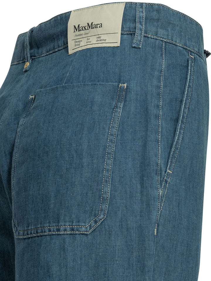 Max Mara S Wide Leg Jeans - Blu | 37f9e690582d64e75efe34e6a7a31c8121d6bb5f