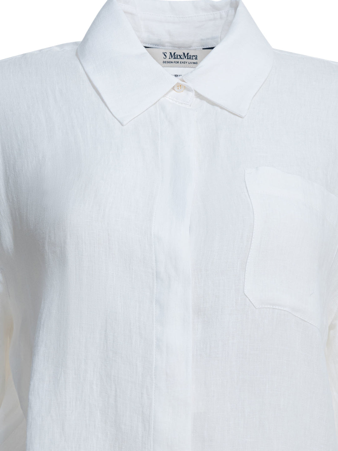 Max Mara S Casual Linen Shirt Shirts - Bianco | ba750f94ca7fc1b93fafe86a8ca7e085a8465b29