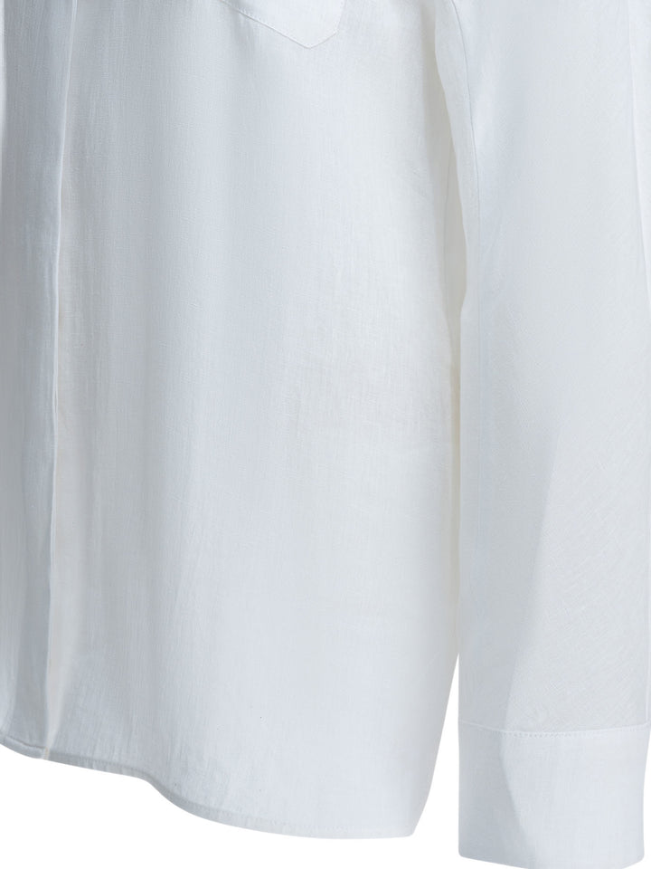 Max Mara S Casual Linen Shirt Shirts - Bianco | ce37b5bfc789437a9f407a6c121f20ed0b3aac7f