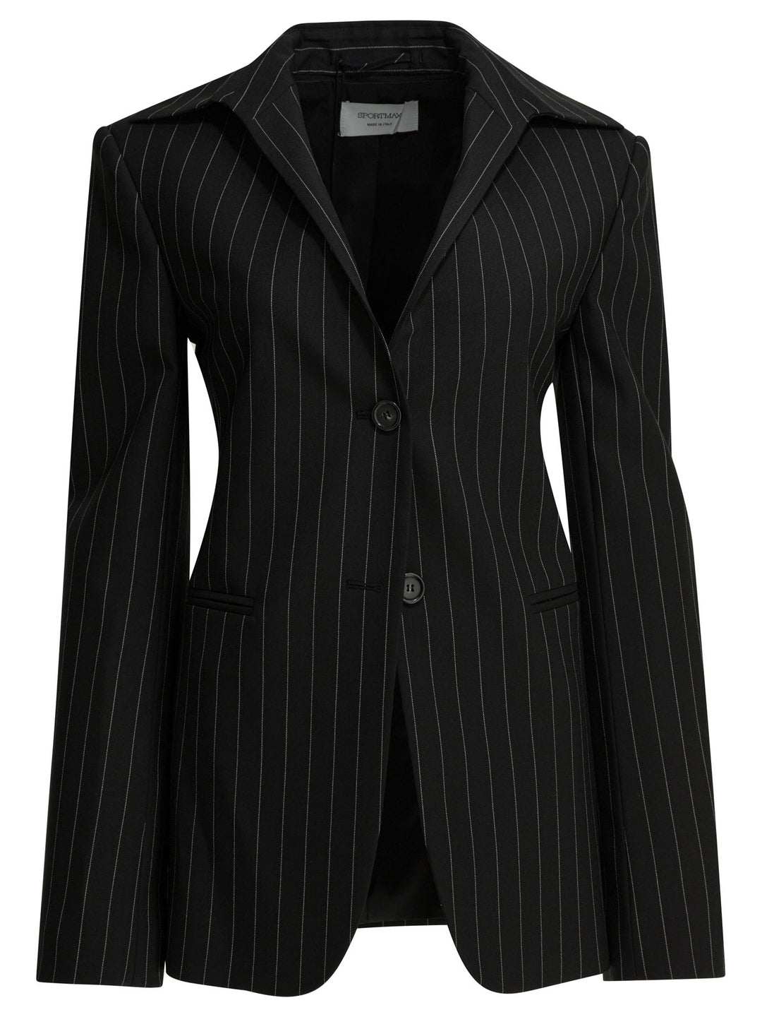 Max Mara Sportmax Virgin Wool Blazer Jackets and Coats - Nero | 5b056d8106b536989468583b0ef2dfbfcaeba52e