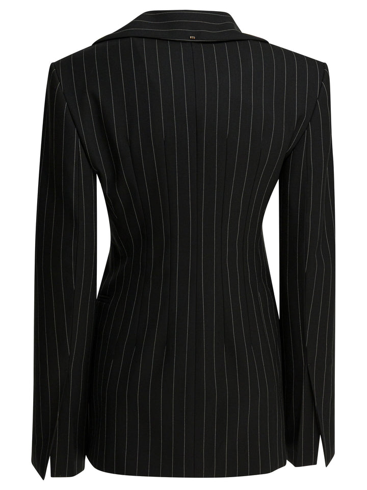 Max Mara Sportmax Virgin Wool Blazer Jackets and Coats - Nero | 33aed3b675e6ba4aaf355264e21f08dde697e0d9