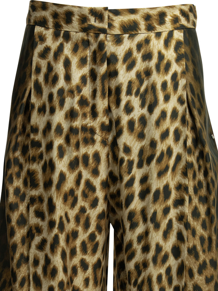 Max Mara Sportmax Casual Animal Pants Trousers - Marrone | 41013c5ce36fc579f7c873f1e8b225c81903d7a6