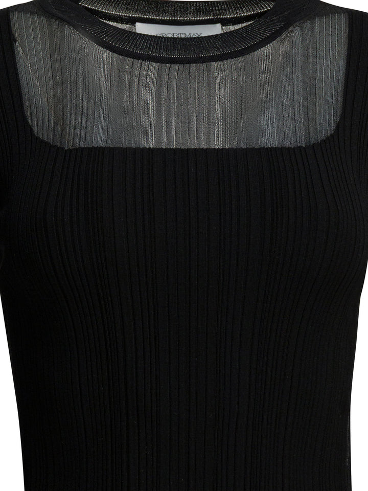 Max Mara Sportmax Viscose Crewneck T-Shirt T-shirts - Nero | dc16bd17bdf966bb184e60cefa50511c370bdd1a