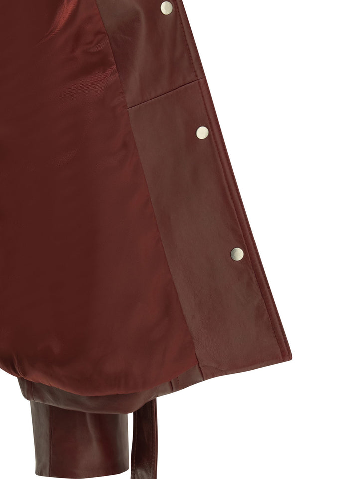 Max Mara Sportmax Two-Piece Leather Jacket Jackets and Coats - Bordeaux | a2843cd07ad931f2af03e8eec302c2300efa584d