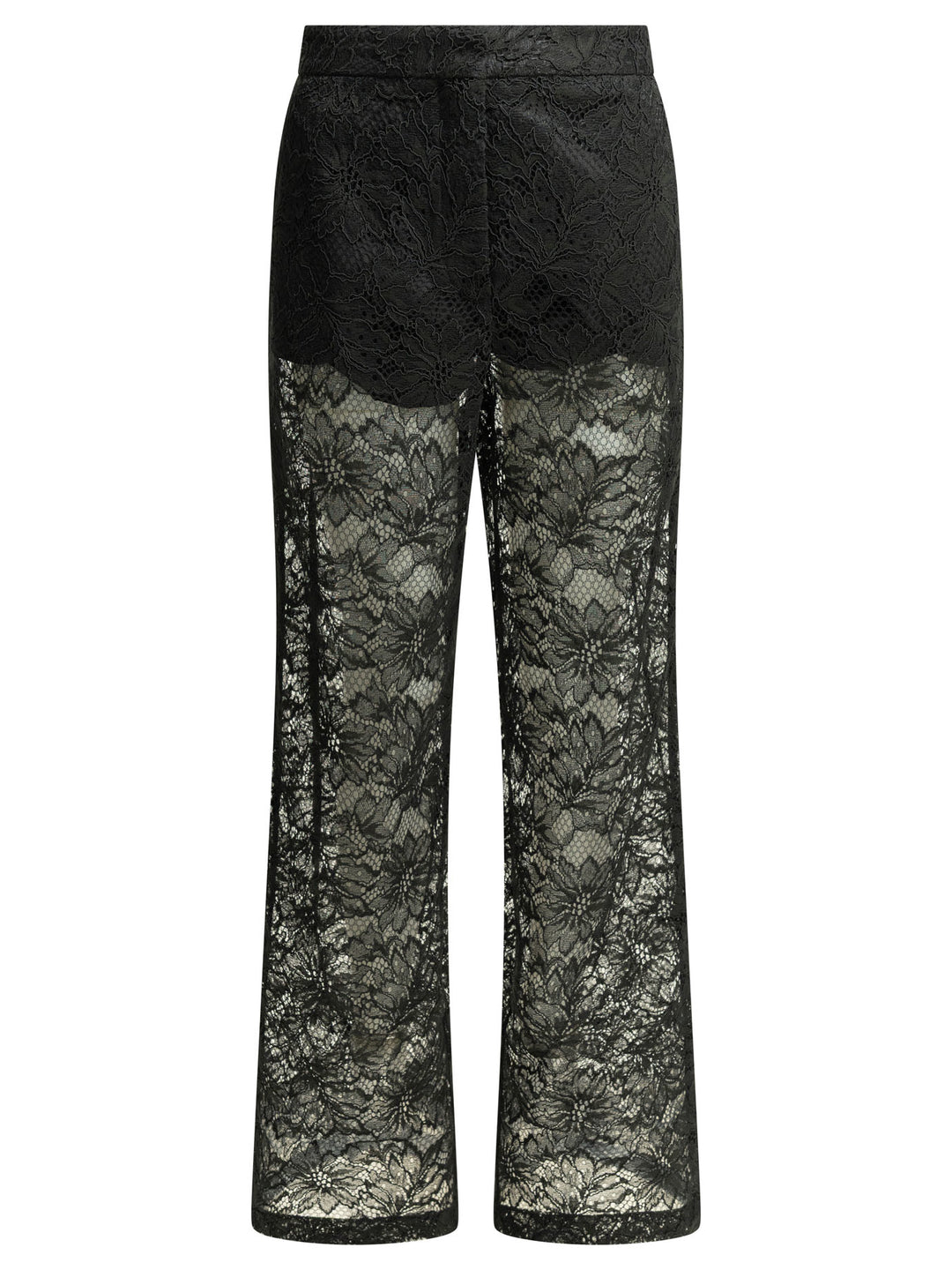 Max Mara Sportmax Casual Lace Pants Trousers - Nero | dc86b2264da7332db705dd15f5d5d559d4504778