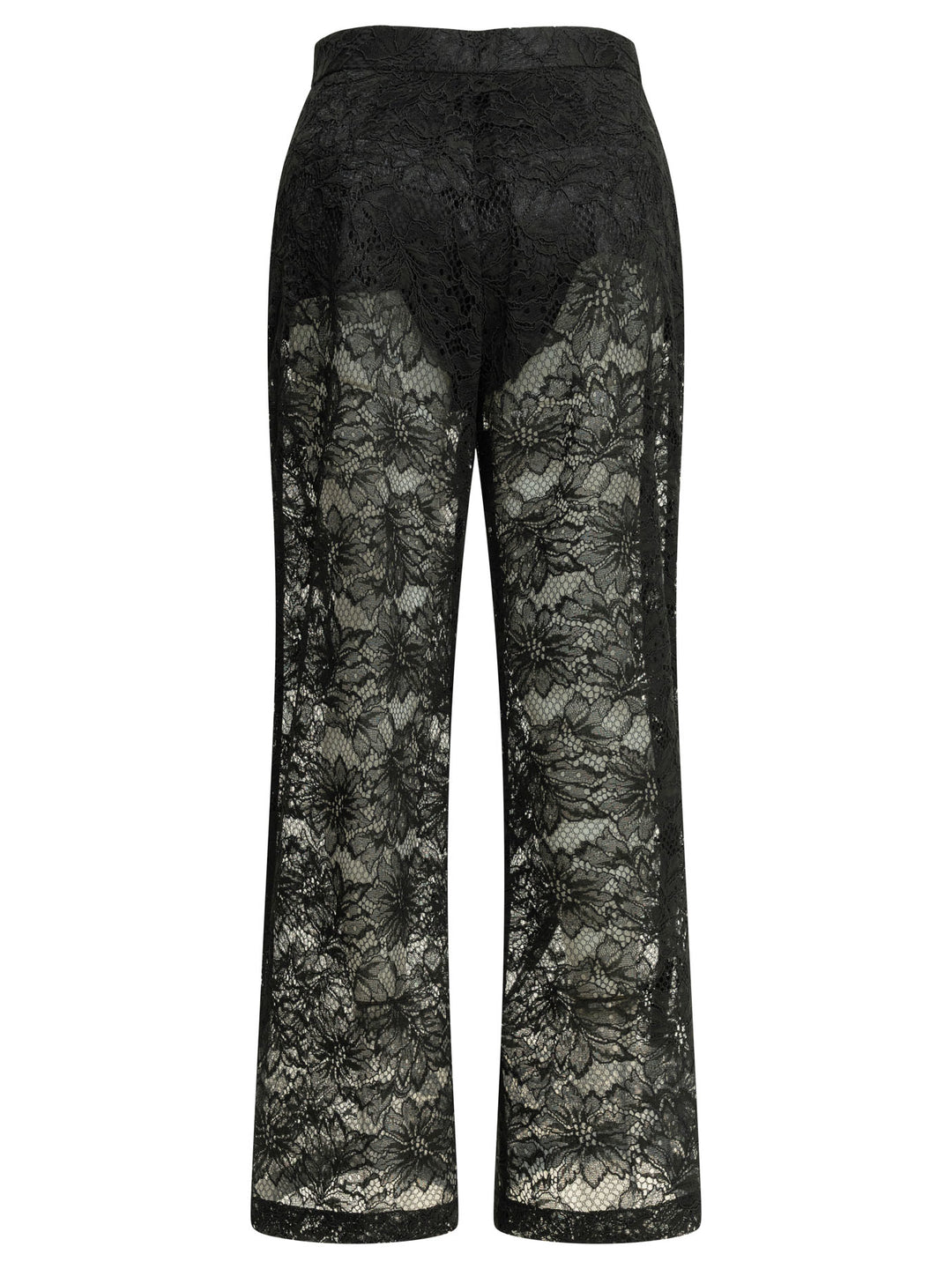 Max Mara Sportmax Casual Lace Pants Trousers - Nero | 3c189b87d46760898ec2149364d5ad0614487cc2