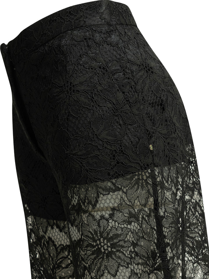 Max Mara Sportmax Casual Lace Pants Trousers - Nero | e39bdfb365e730eaa0c3215e7414f9823317dcad
