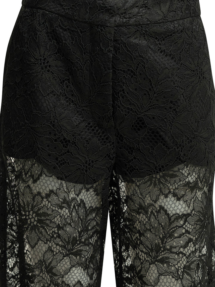 Max Mara Sportmax Casual Lace Pants Trousers - Nero | 4237bd4818525eeb332820e6b2a4908d77d96ee1