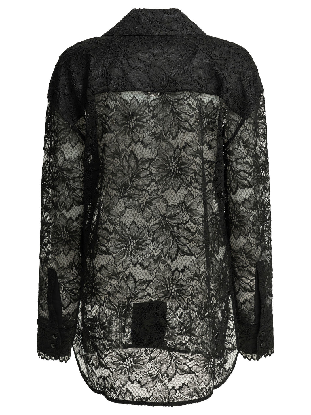 Max Mara Sportmax Casual Lace Shirt Shirts - Nero | 7a993020ed185d7d5c2764642540f1d5ae8f3cfd