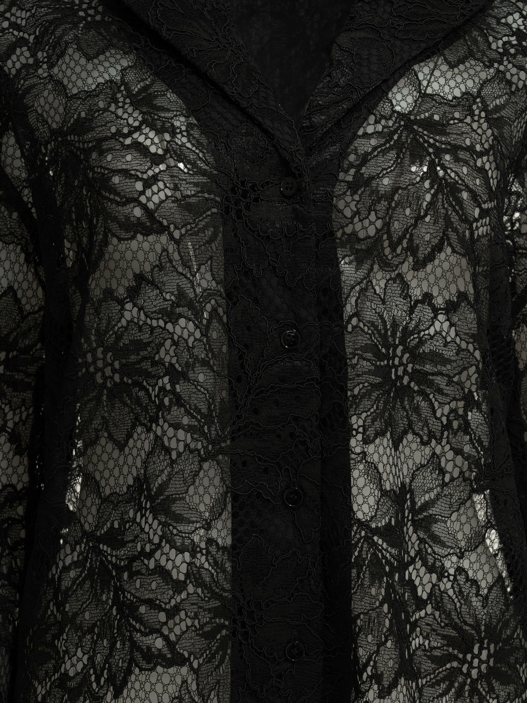 Max Mara Sportmax Casual Lace Shirt Shirts - Nero | 3b8f316af3b2c13aea1d496d6b6887a09227268e