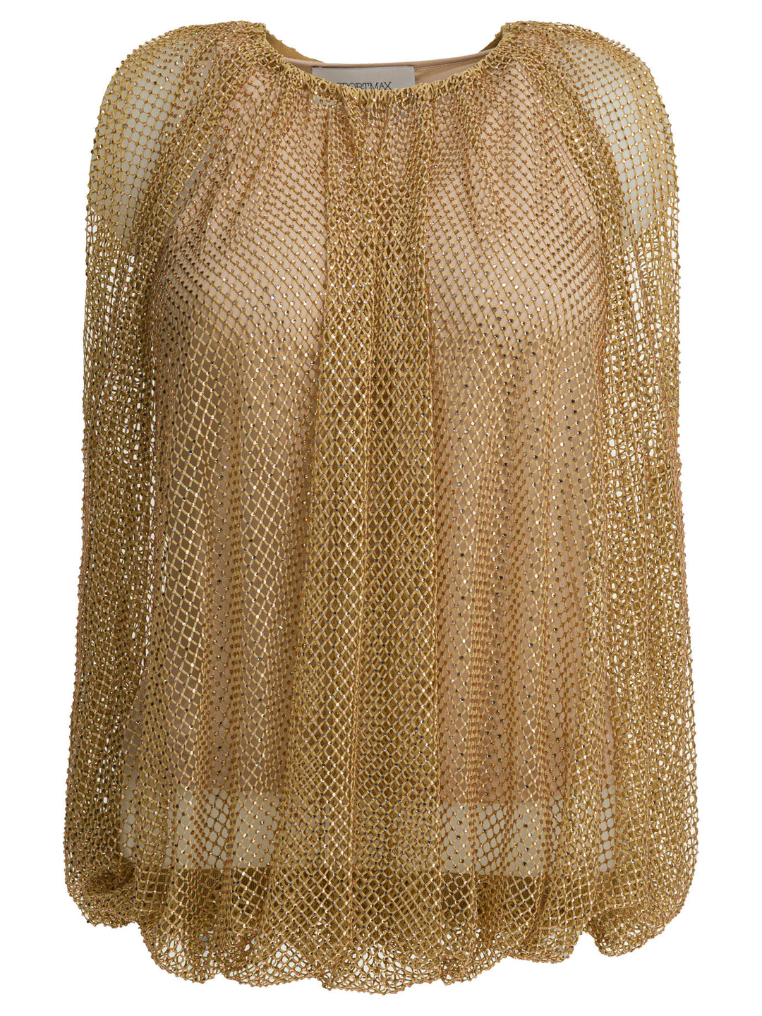 Max Mara Sportmax Sleeveless Mesh Top Top - Oro | 4d1e66035b434cc212844b567446527713191ba2