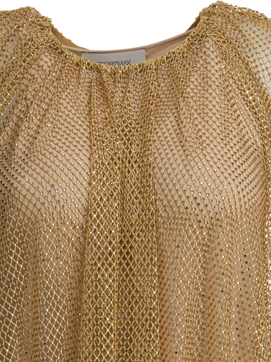 Max Mara Sportmax Sleeveless Mesh Top Top - Oro | 37490020087d19c73aa4d69754627e7c29d4b961