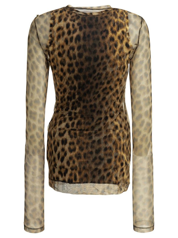 Max Mara Sportmax Fitted Animalier Top Top - Marrone | 2c93b603f3de44260879c6551c91081a7d14373f