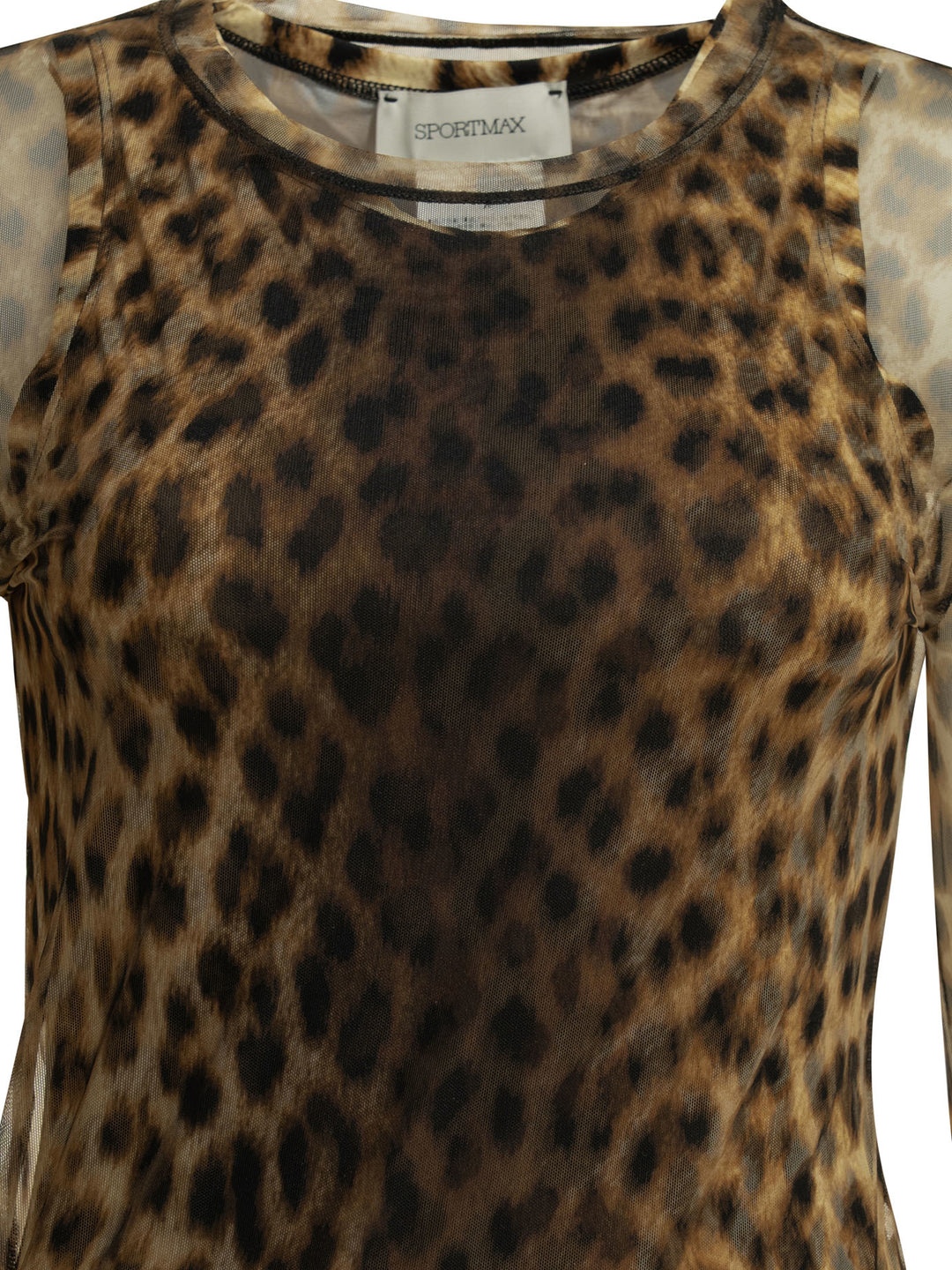 Max Mara Sportmax Fitted Animalier Top Top - Marrone | 5321b6120370238179673ca39b043f6ce6dd4b58
