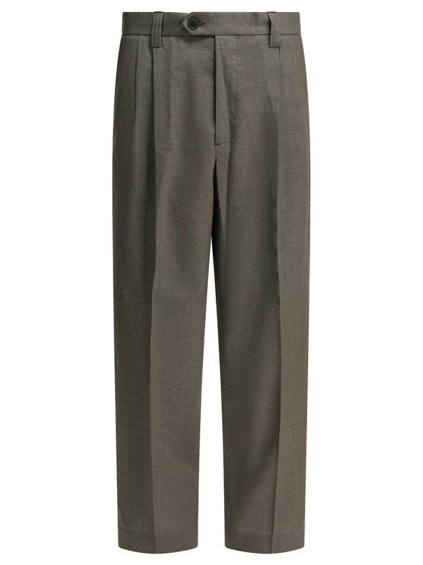 Wool Tailored Pants Trousers Marrone