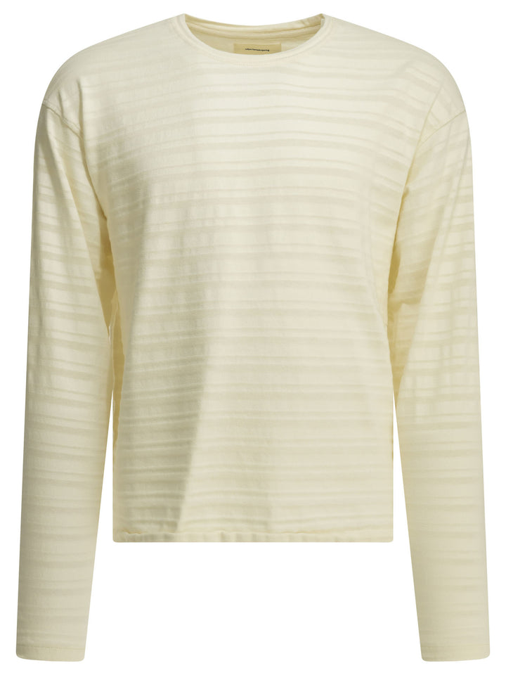 Mfpen Knitted Crew Neck Sweater Knitwear - Bianco | dd85781f4553fadd3d2f329f775bba9231bd6a4e