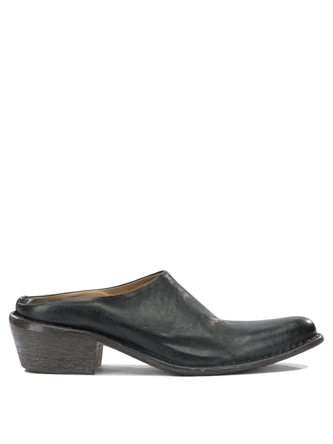 Moma 40mm Leather Sabot Heeled shoes - Nero | 6836cfc580e415f9962870daa3cf82ba4564ba77