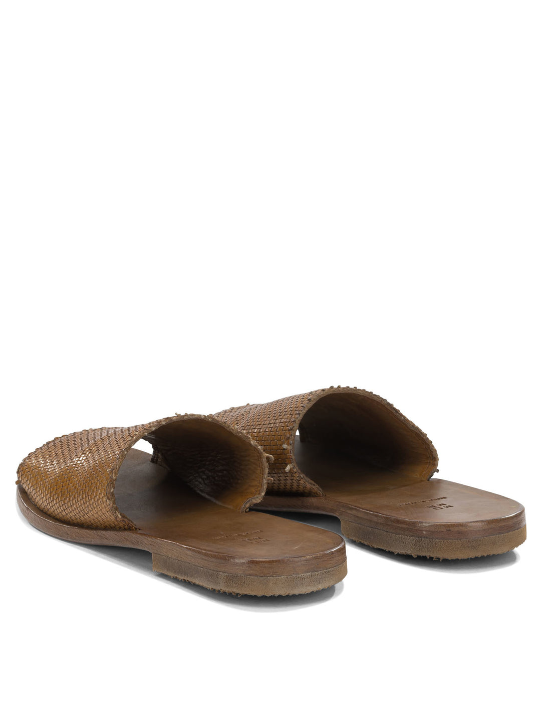 Moma Woven Nappa Leather Slide Sandali - Marrone | 886dddb6c0bb85a5552e5c7f62ce4d5764294ce9