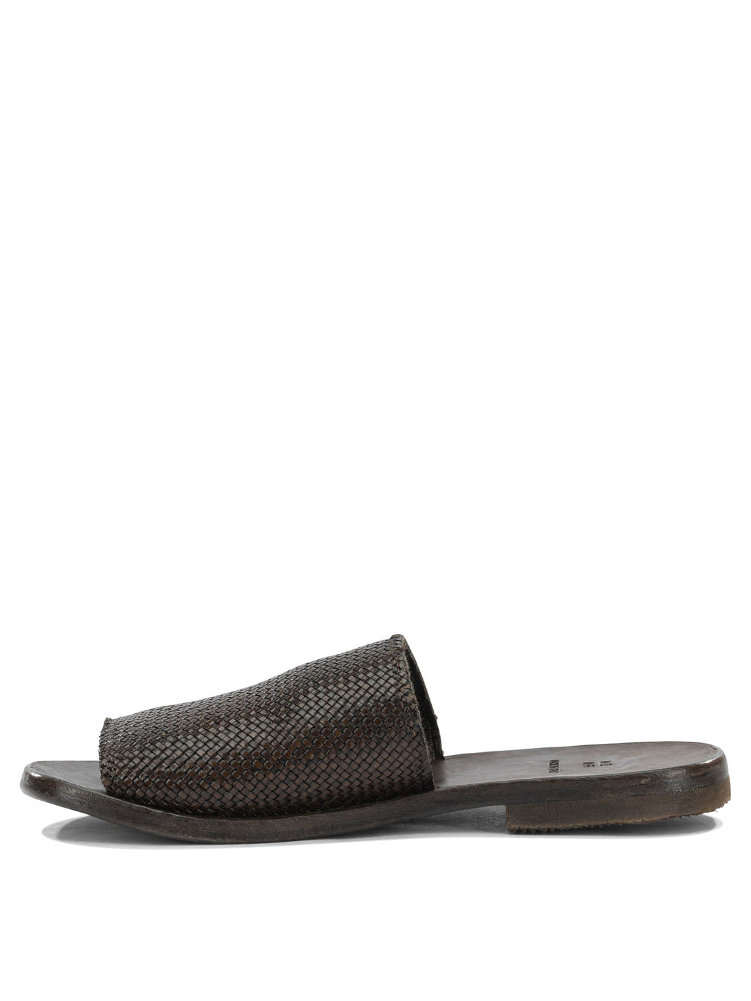 Moma Woven Nappa Leather Slide Sandali - Marrone | 48e6341776e890d88d633b42729abd75e379f0c7
