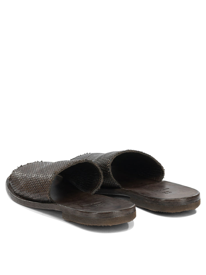 Moma Woven Nappa Leather Slide Sandali - Marrone | c89109ec355cdd28b66d4eacb0bf919b5db14d67