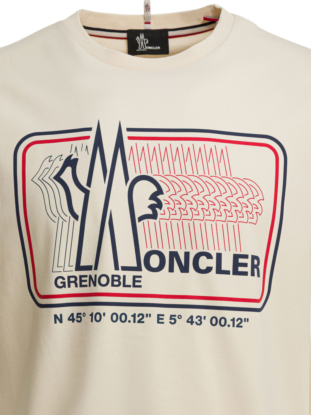 Moncler Grenoble Crew-Neck T-Shirt With Logo Print T-shirts - Bianco | 2e6928becfb515d1224106d329dc4827b963792e
