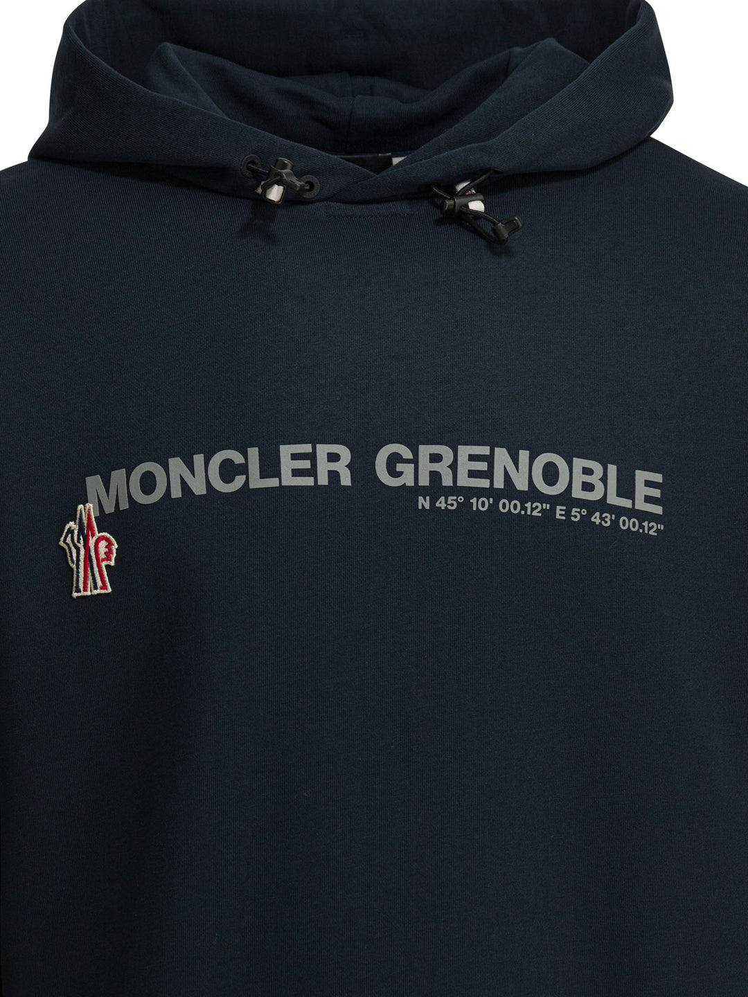 Moncler Grenoble Logo Print Hoodie Sweatshirts - Blu | 7f86a4a187769f203cce54e530cc1aec00494943