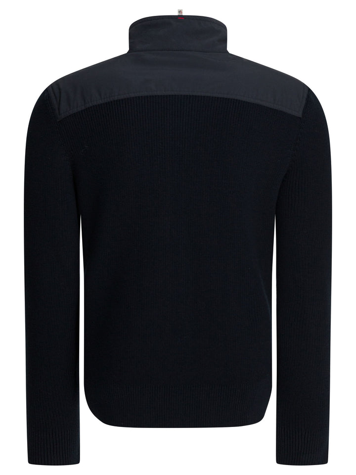 Moncler Grenoble Cotton Padded Cardigan Knitwear - Blu | f83ae83ca19df02d3c5407bac6520981e5fc8dfd
