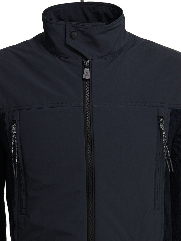 Moncler Grenoble Cotton Padded Cardigan Knitwear - Blu | ef2ab5803cb0c11002e4363b6ca0310357b928f0