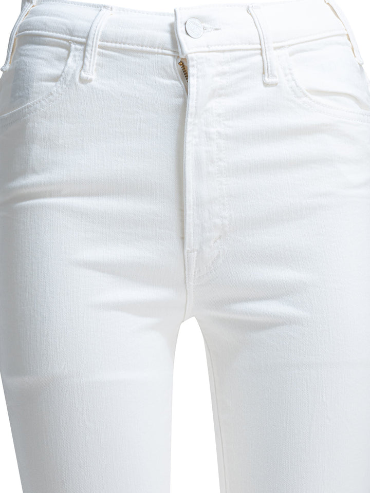 Mother Denim Hustler Ankle Fray Jeans - Bianco | 6557bd9a030b5f3534e16ce267fe35b8dd710680