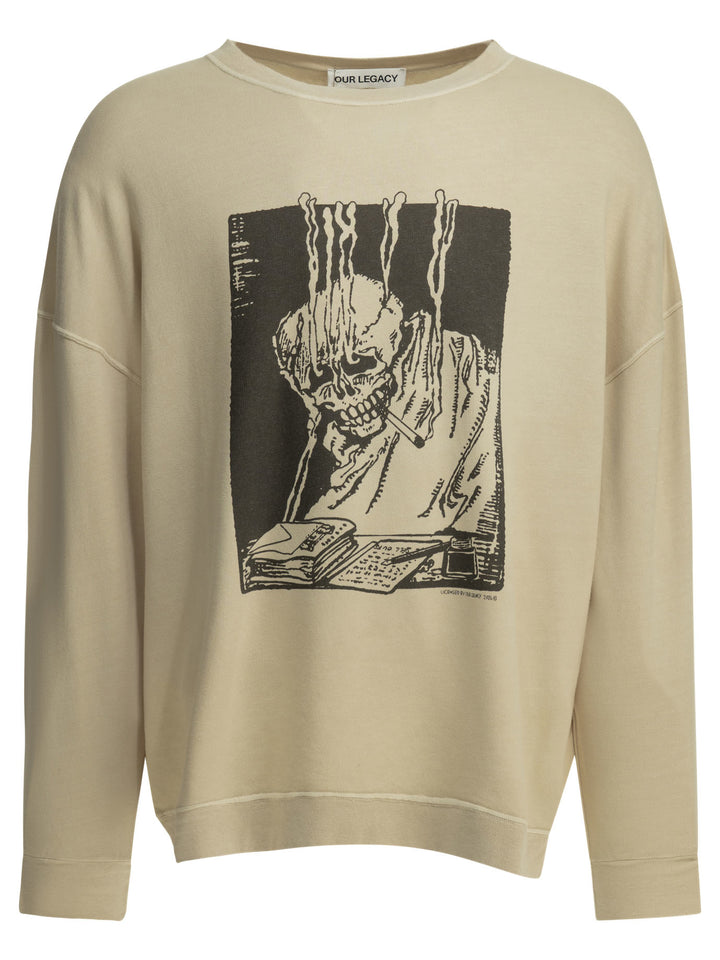 Our Legacy Angry Fan Mail Sweatshirts - Beige | 318e27992e2f312edeadb711f53f038d3a96e4e8