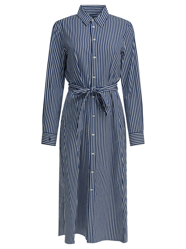 Chemisier Midi Dress With Logo Abiti Blu