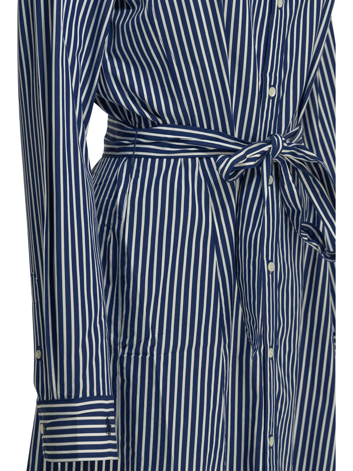 Polo Ralph Lauren Chemisier Midi Dress With Logo Abiti - Blu | dd11c4bd43d9d79e0194cae836fdac1503e61e0a
