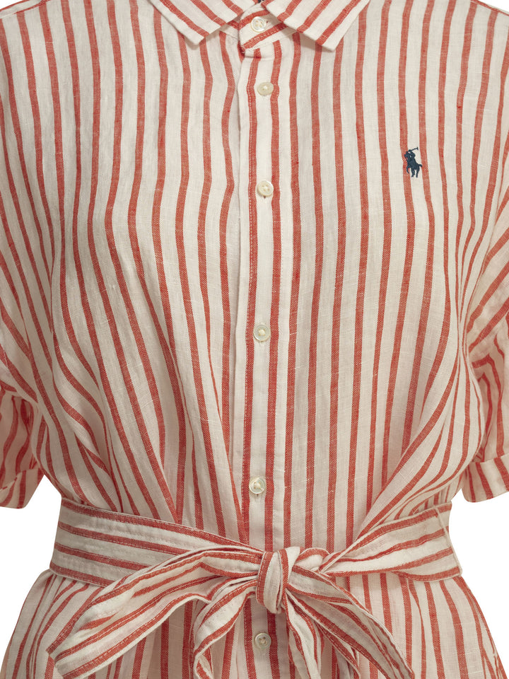 Polo Ralph Lauren Long Shirt Dress With Logo Abiti - Rosso | d342eade82fe600449bb227926cab99f4d141bf0