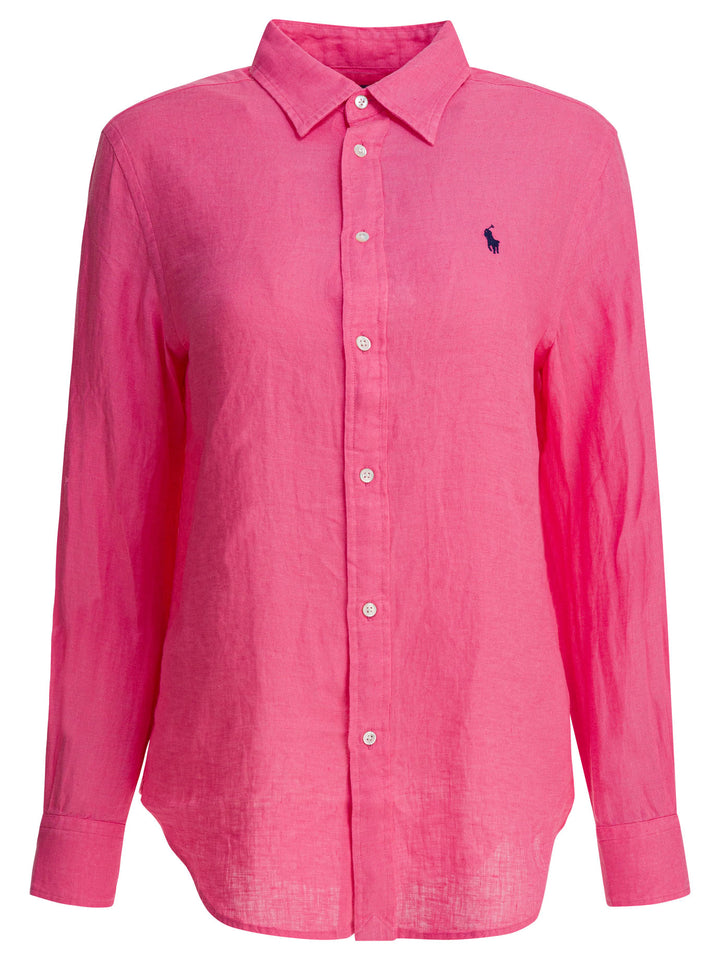 Polo Ralph Lauren Classic-Fit Linen Shirt Shirts - Fucsia | da21d20cf34762cd764921d29bf5f35e3fe2c61d