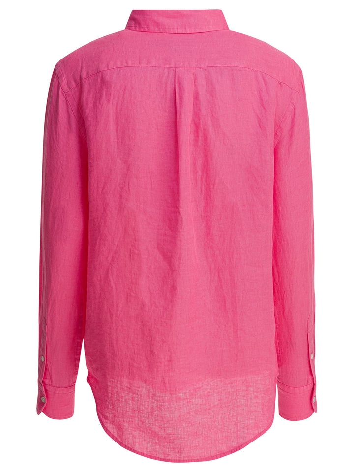 Polo Ralph Lauren Classic-Fit Linen Shirt Shirts - Fucsia | 2466b2c72923f7edf89a00b59bc7bc534f492e84