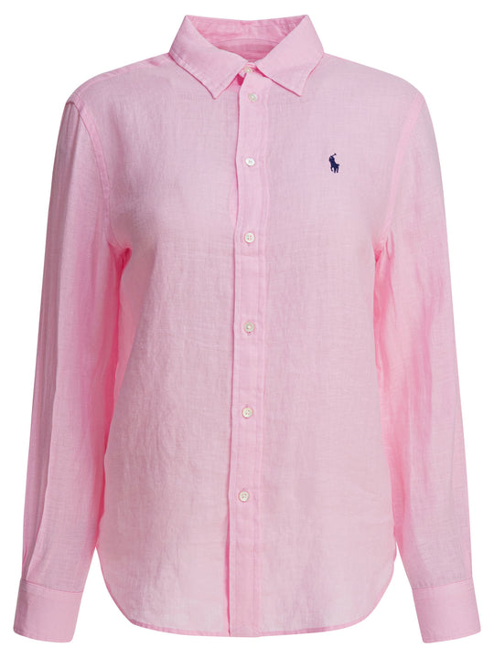 Classic-Fit Linen Shirt Shirts Rosa