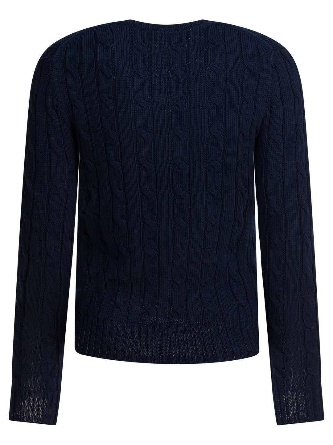 Polo Ralph Lauren Crew-Neck Cable-Knit Sweater With Logo Knitwear - Blu | 8fb72633234d55872417840cfeeb1955893fe36e
