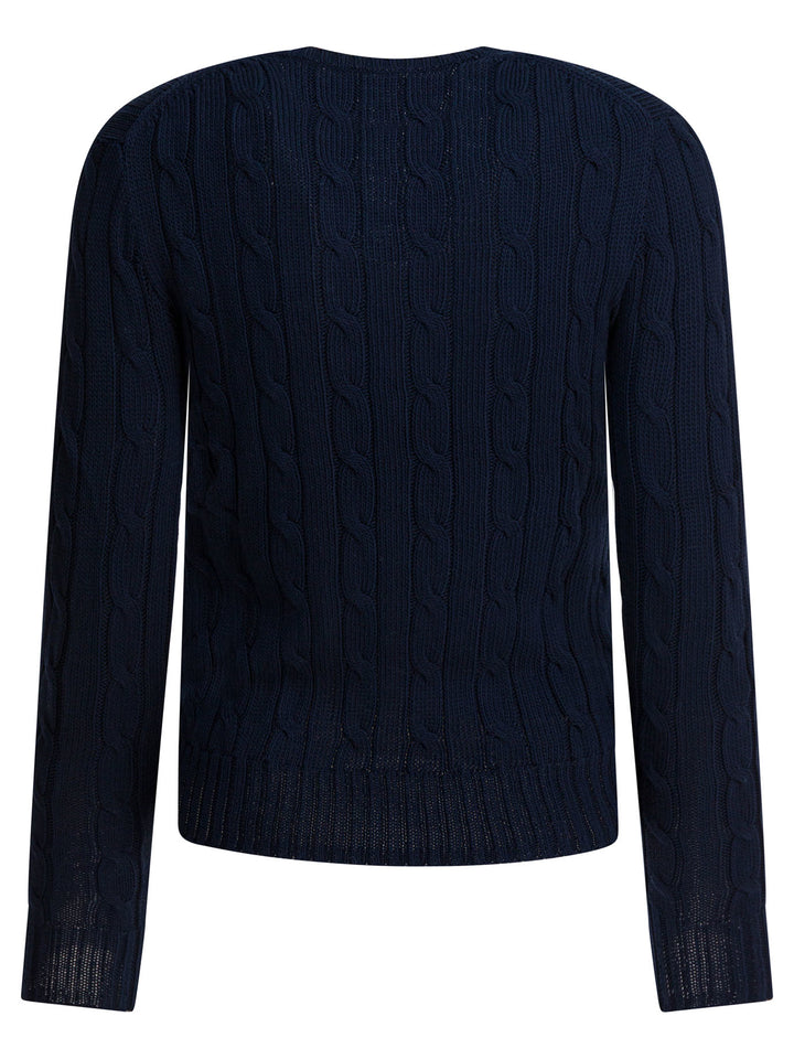 Polo Ralph Lauren Crew-Neck Cable-Knit Sweater With Logo Knitwear - Blu | 8fb72633234d55872417840cfeeb1955893fe36e