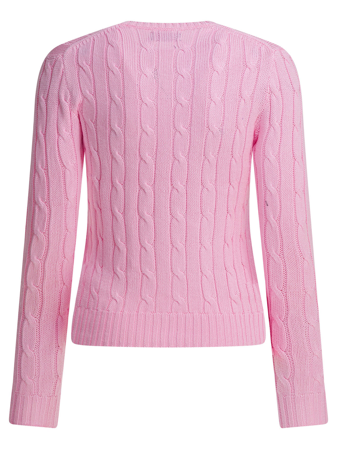 Polo Ralph Lauren Crew-Neck Cable-Knit Sweater With Logo Knitwear - Rosa | 6c038e8fe6f13902bb18e331b577731c87175243