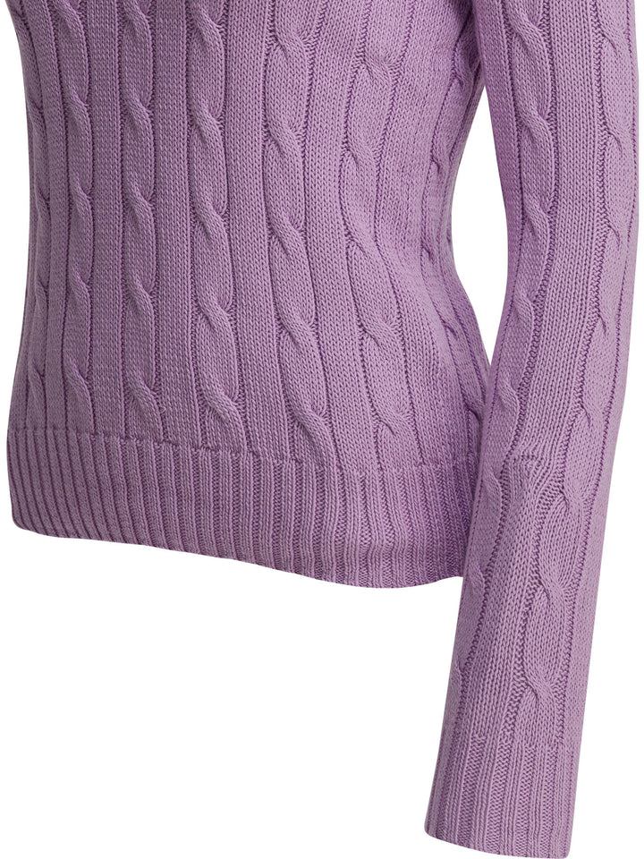 Polo Ralph Lauren Crew-Neck Sweater With Logo Knitwear - Viola | c8958e47e19b5d4b0ea24a34e43b461a2fd5b8e1