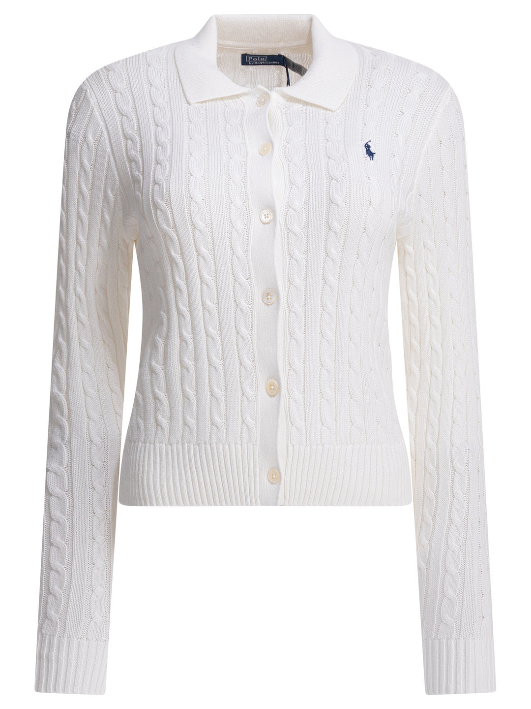 Polo Ralph Lauren Cardigan With Logo Knitwear - Bianco | 361d76295f530632fce45da0ccdf020e89ef0a8b