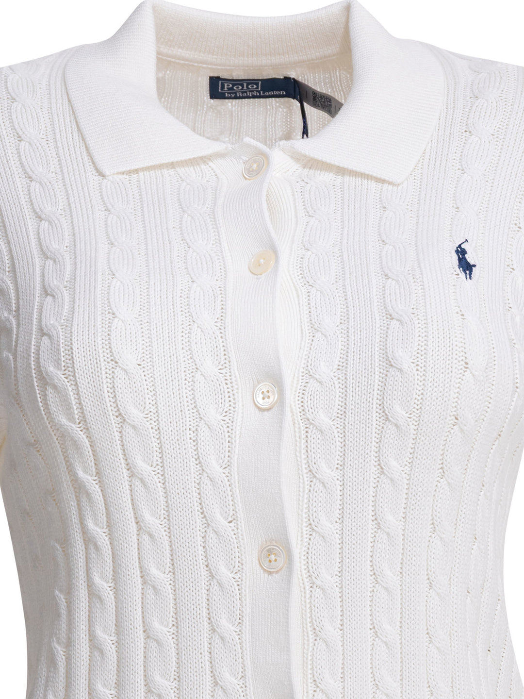 Polo Ralph Lauren Cardigan With Logo Knitwear - Bianco | 79136d328068263b8f7dfd0394193e3e2805bee4